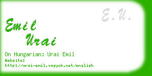 emil urai business card